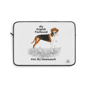 My English Foxhound Ate My Homework Laptop Sleeve