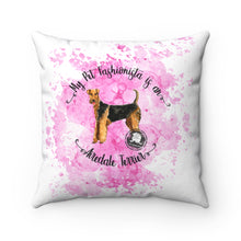 Load image into Gallery viewer, Airedale Terrier Pet Fashionista Square Pillow