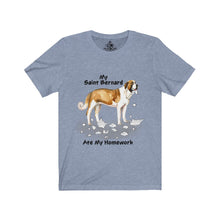 Load image into Gallery viewer, My Saint Bernard Ate My Homework Unisex Jersey Short Sleeve Tee