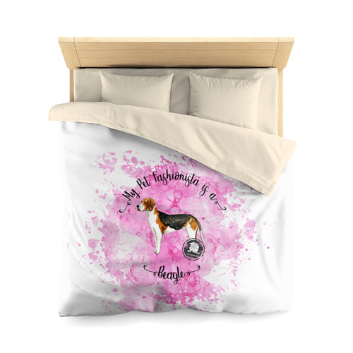 Beagle Pet Fashionista Duvet Cover