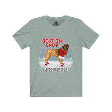 Load image into Gallery viewer, Leonberger Best In Snow Unisex Jersey Short Sleeve Tee