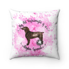 Load image into Gallery viewer, Boykin Spaniel Pet Fashionista Square Pillow