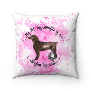 Boykin Spaniel Pet Fashionista Square Pillow