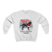 Load image into Gallery viewer, Black Russian Terrier Best In Snow Heavy Blend™ Crewneck Sweatshirt