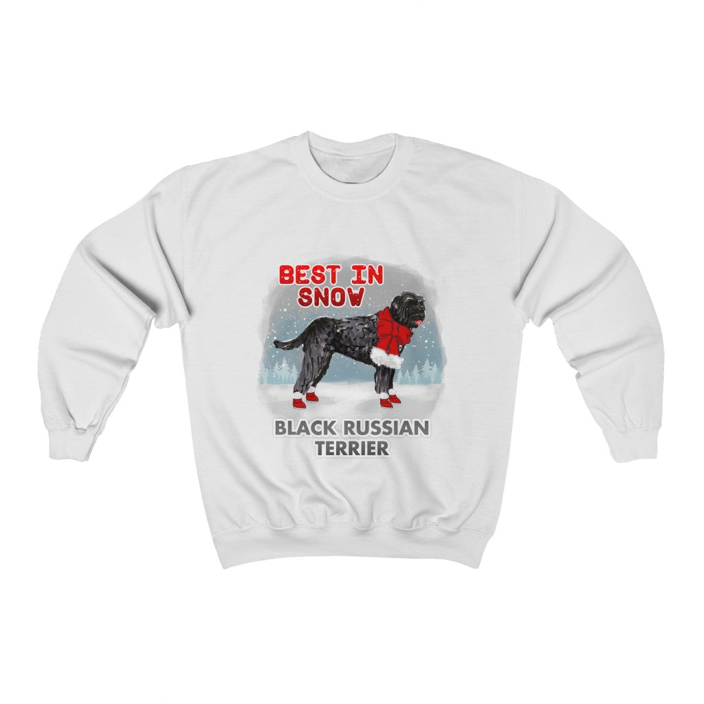 Black Russian Terrier Best In Snow Heavy Blend™ Crewneck Sweatshirt