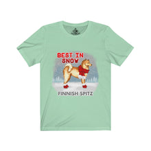 Load image into Gallery viewer, Finnish Spitz Best In Snow Unisex Jersey Short Sleeve Tee