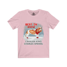 Load image into Gallery viewer, Cavalier King Charles Spaniel Best In Snow Unisex Jersey Short Sleeve Tee
