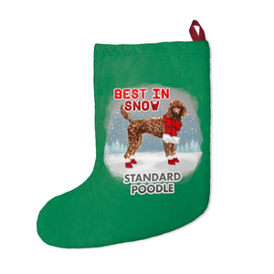 Standard Poodle Best In Snow Christmas Stockings