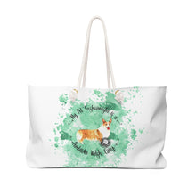 Load image into Gallery viewer, Pembroke Welsh Corgi Pet Fashionista Weekender Bag