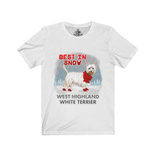 Load image into Gallery viewer, West Highland Terrier In Snow Unisex Jersey Short Sleeve Tee