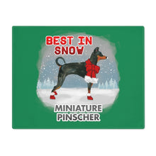 Load image into Gallery viewer, Miniature Pinscher Best In Snow Placemat
