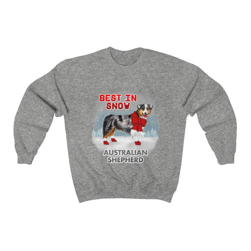 Australian Shepherd Best In Snow Heavy Blend™ Crewneck Sweatshirt