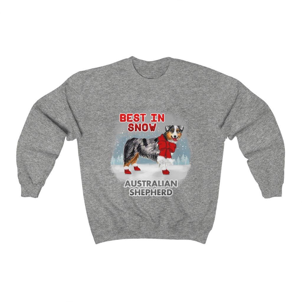Australian Shepherd Best In Snow Heavy Blend™ Crewneck Sweatshirt