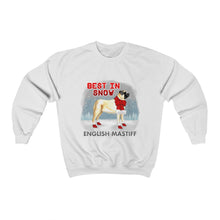 Load image into Gallery viewer, English Mastiff Best In Snow Heavy Blend™ Crewneck Sweatshirt