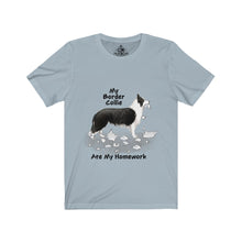 Load image into Gallery viewer, My Border Collie Ate My Homework Unisex Jersey Short Sleeve Tee