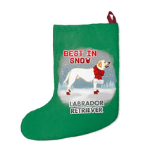 Load image into Gallery viewer, Labrador Retriever Best In Snow Christmas Stockings