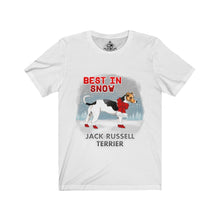 Load image into Gallery viewer, Jack Russell Terrier Best In Snow Unisex Jersey Short Sleeve Tee