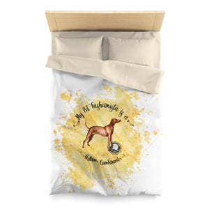 Redbone Coonhound Pet Fashionista Duvet Cover
