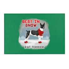 Load image into Gallery viewer, Rat Terrier Best In Snow Area Rug