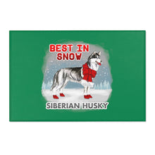 Load image into Gallery viewer, Siberian Husky Best In Snow Area Rug