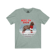 Load image into Gallery viewer, Irish Water Spaniel Best In Snow Unisex Jersey Short Sleeve Tee