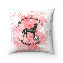 Load image into Gallery viewer, Manchester Terrier Pet Fashionista Square Pillow