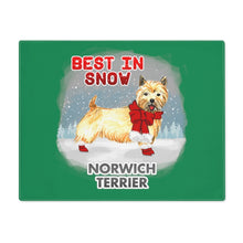 Load image into Gallery viewer, Norwich Terrier Best In Snow Placemat