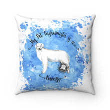 Load image into Gallery viewer, Kuvasz Pet Fashionista Square Pillow