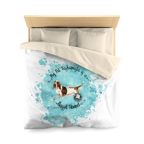 Basset Hound Pet Fashionista Duvet Cover