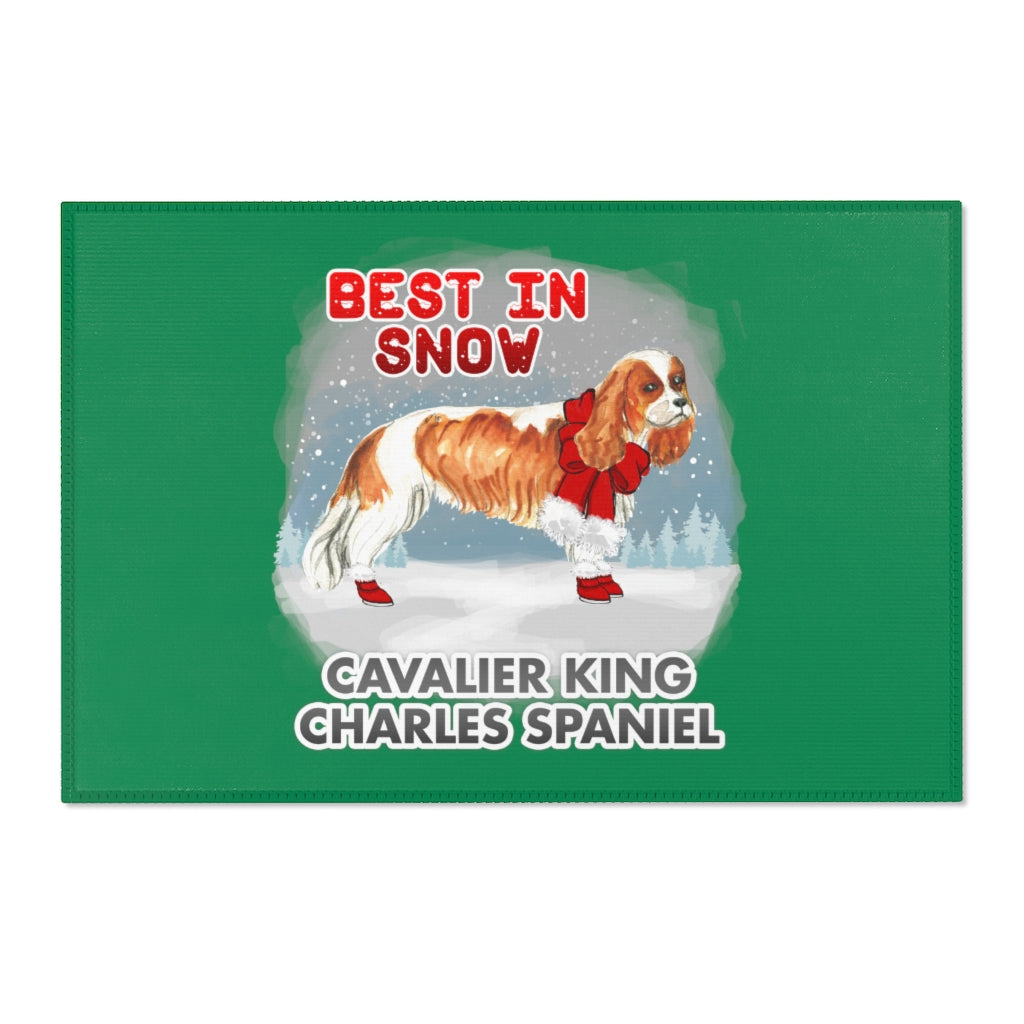 Cavalier King Charles Spaniel Best In Snow Area Rug