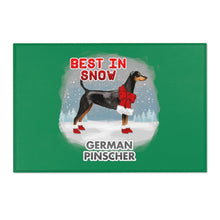 Load image into Gallery viewer, German Pinscher Best In Snow Area Rug