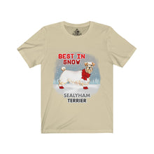 Load image into Gallery viewer, Sealyham Terrier Best In Snow Unisex Jersey Short Sleeve Tee