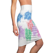 Load image into Gallery viewer, Multi-Color Splash Pet Fashionista Pencil Skirt