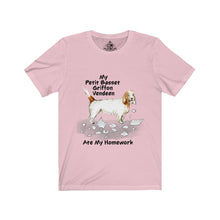 Load image into Gallery viewer, My Petit Basset Griffon Vendeen Ate My Homework Unisex Jersey Short Sleeve Tee