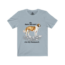 Load image into Gallery viewer, My Saint Bernard Ate My Homework Unisex Jersey Short Sleeve Tee