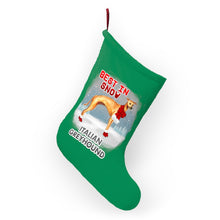 Load image into Gallery viewer, Italian Greyhound Best In Snow Christmas Stockings