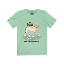Load image into Gallery viewer, My Spinone Italiano Ate My Homework Unisex Jersey Short Sleeve Tee
