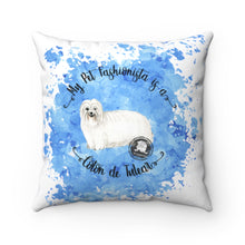Load image into Gallery viewer, Coton de Tulear Pet Fashionista Square Pillow