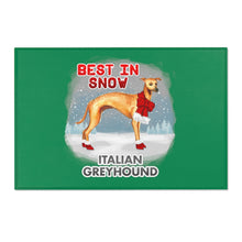 Load image into Gallery viewer, Italian Greyhound Best In Snow Area Rug