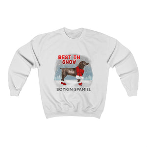 Boykin Spaniel Best In Snow Heavy Blend™ Crewneck Sweatshirt