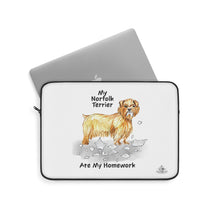 Load image into Gallery viewer, My Norfolk Terrier Ate My Homework Laptop Sleeve