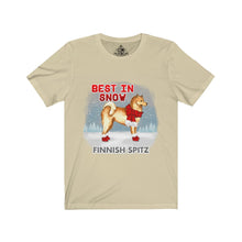 Load image into Gallery viewer, Finnish Spitz Best In Snow Unisex Jersey Short Sleeve Tee