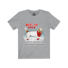 Load image into Gallery viewer, Petit Basset Griffon Vendeen Best In Snow Unisex Jersey Short Sleeve Tee