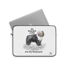 Load image into Gallery viewer, My Bearded Collie Ate My Homework Laptop Sleeve
