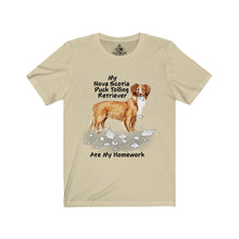 Load image into Gallery viewer, My Nova Scotia Duck Tolling Retriever Ate My Homework Unisex Jersey Short Sleeve Tee