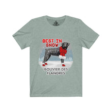 Load image into Gallery viewer, Bouvier Des Flandres Best In Snow Unisex Jersey Short Sleeve Tee
