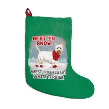 Load image into Gallery viewer, West Highland Terrier Best In Snow Christmas Stockings