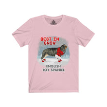 Load image into Gallery viewer, English Toy Spaniel Best In Snow Unisex Jersey Short Sleeve Tee