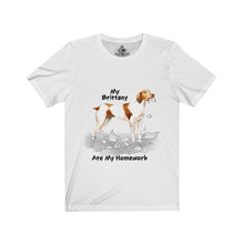 Load image into Gallery viewer, My Brittany Ate My Homework Unisex Jersey Short Sleeve Tee