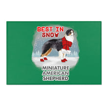 Load image into Gallery viewer, Miniature American Shepherd Best In Snow Area Rug